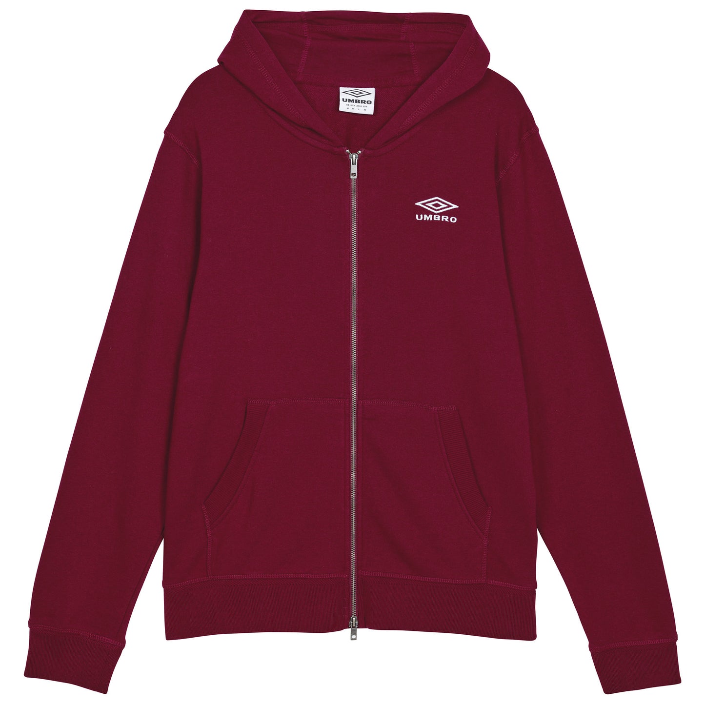 Rhubarb-Angel Falls - Front - Umbro Mens Logo Full Zip Hoodie