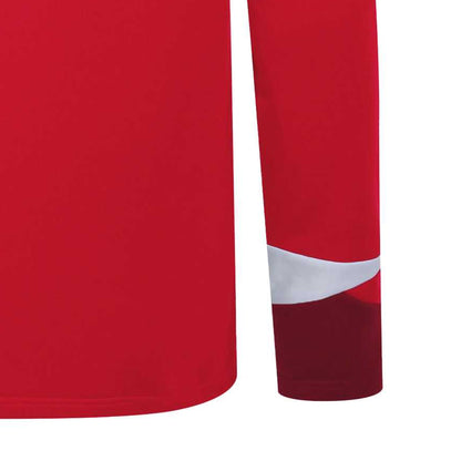Vermillion-Biking Red-Black - Lifestyle - Umbro Childrens-Kids Total Training Quarter Zip Track Top