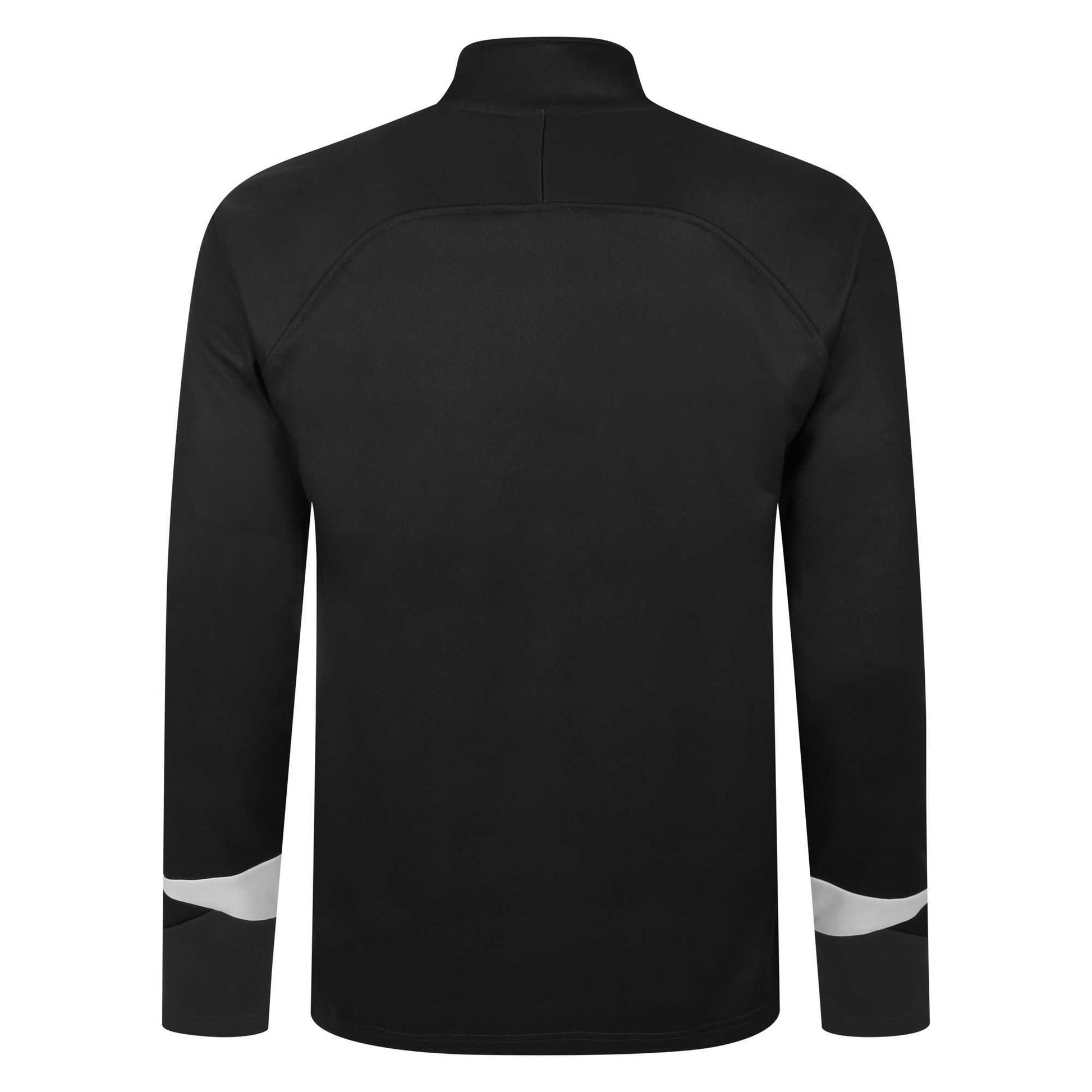 Black-White-Carbon - Back - Umbro Childrens-Kids Total Training Quarter Zip Track Top