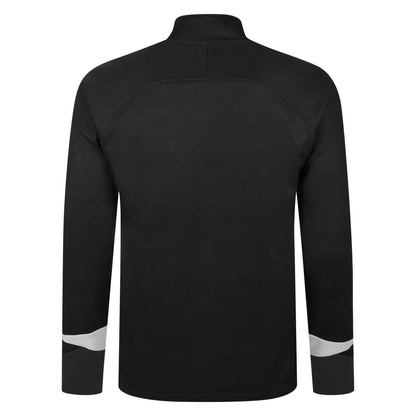 Black-White-Carbon - Back - Umbro Childrens-Kids Total Training Quarter Zip Track Top