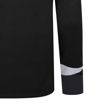 Black-White-Carbon - Lifestyle - Umbro Childrens-Kids Total Training Quarter Zip Track Top