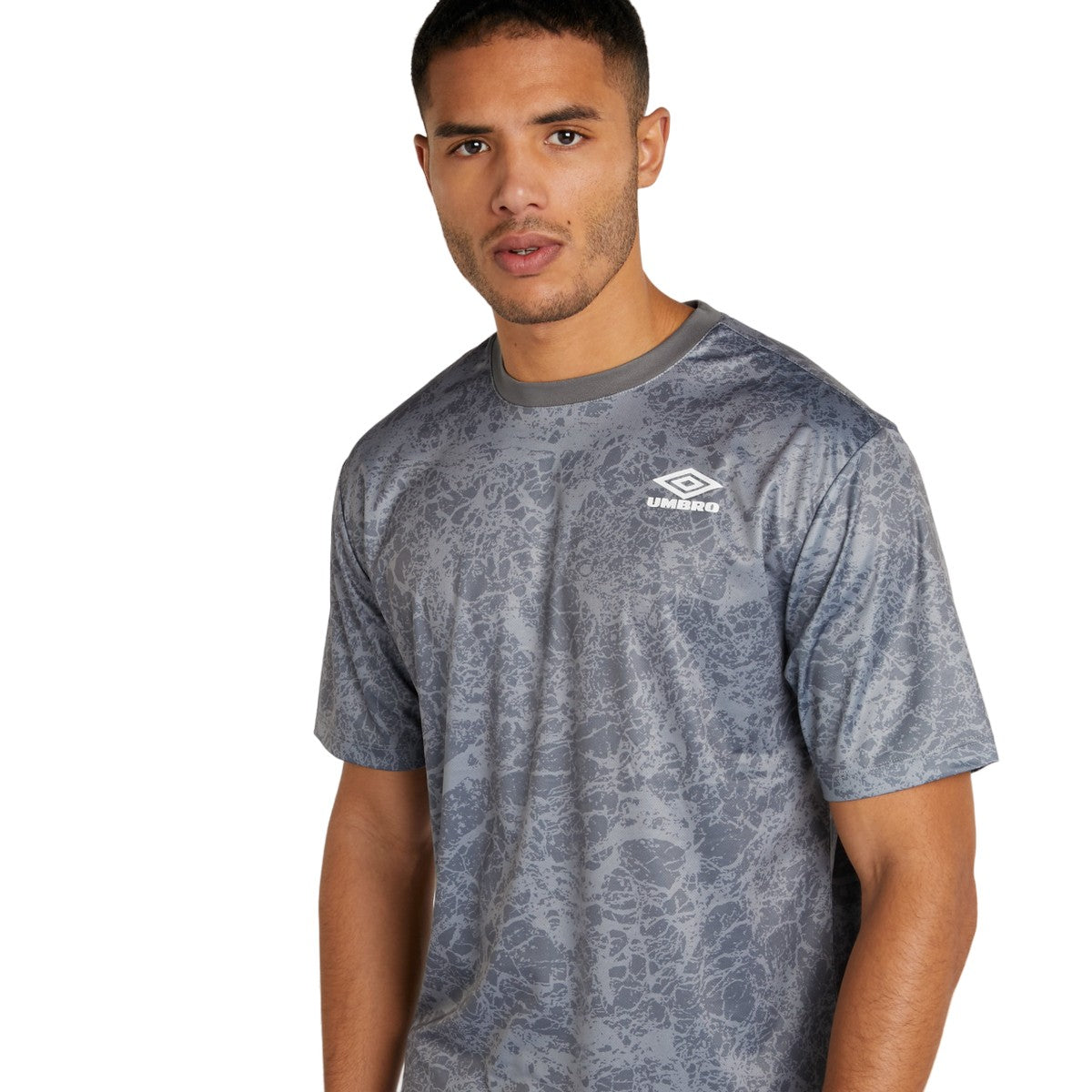 Composite-White - Side - Umbro Mens Marble Effect T-Shirt