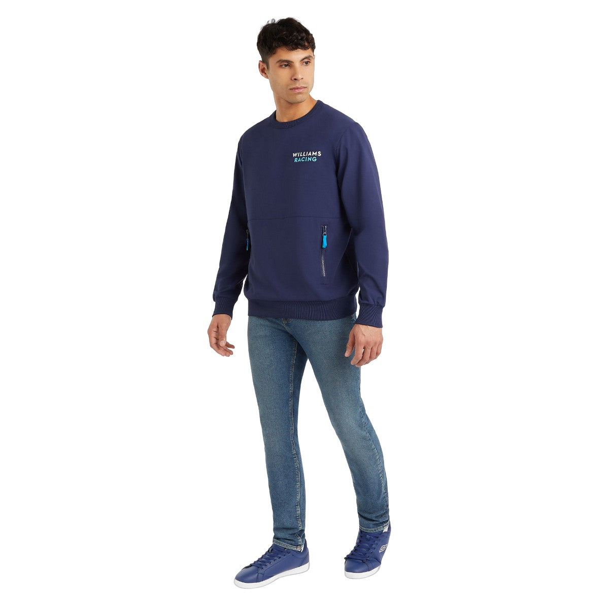 Peacoat - Pack Shot - Umbro Mens Off Track Williams Racing Sweatshirt