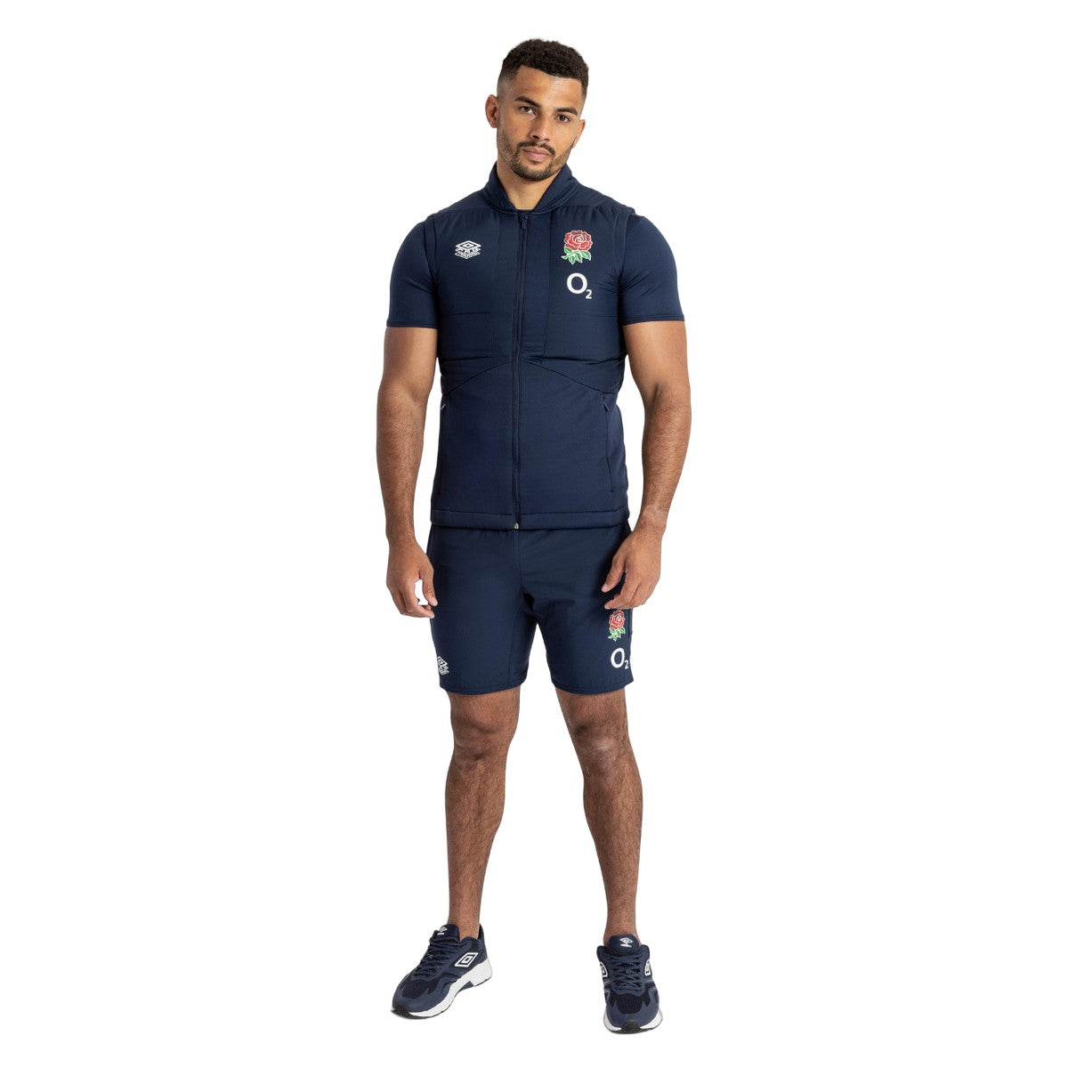 Navy Blazer - Pack Shot - Umbro Mens 23-24 England Rugby Gilet