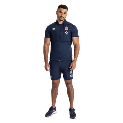 Navy Blazer - Pack Shot - Umbro Mens 23-24 England Rugby Gilet