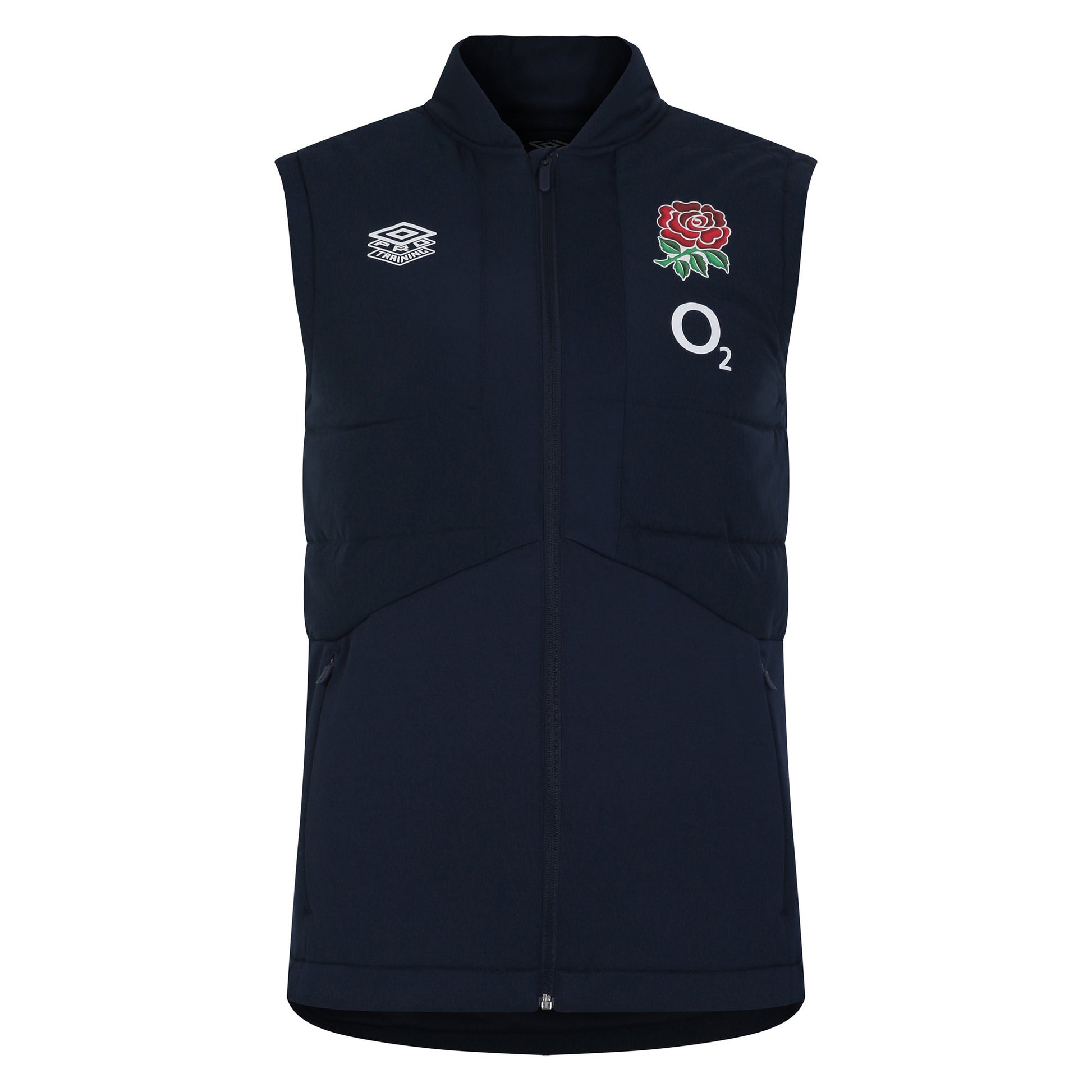 Navy Blazer - Front - Umbro Mens 23-24 England Rugby Gilet