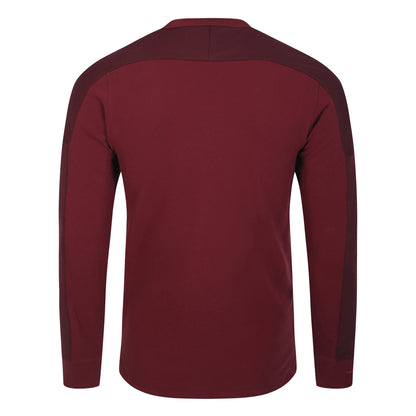 Tibetan Red-Zinfandel - Back - Umbro Mens 23-24 England Rugby Long-Sleeved Presentation T-Shirt