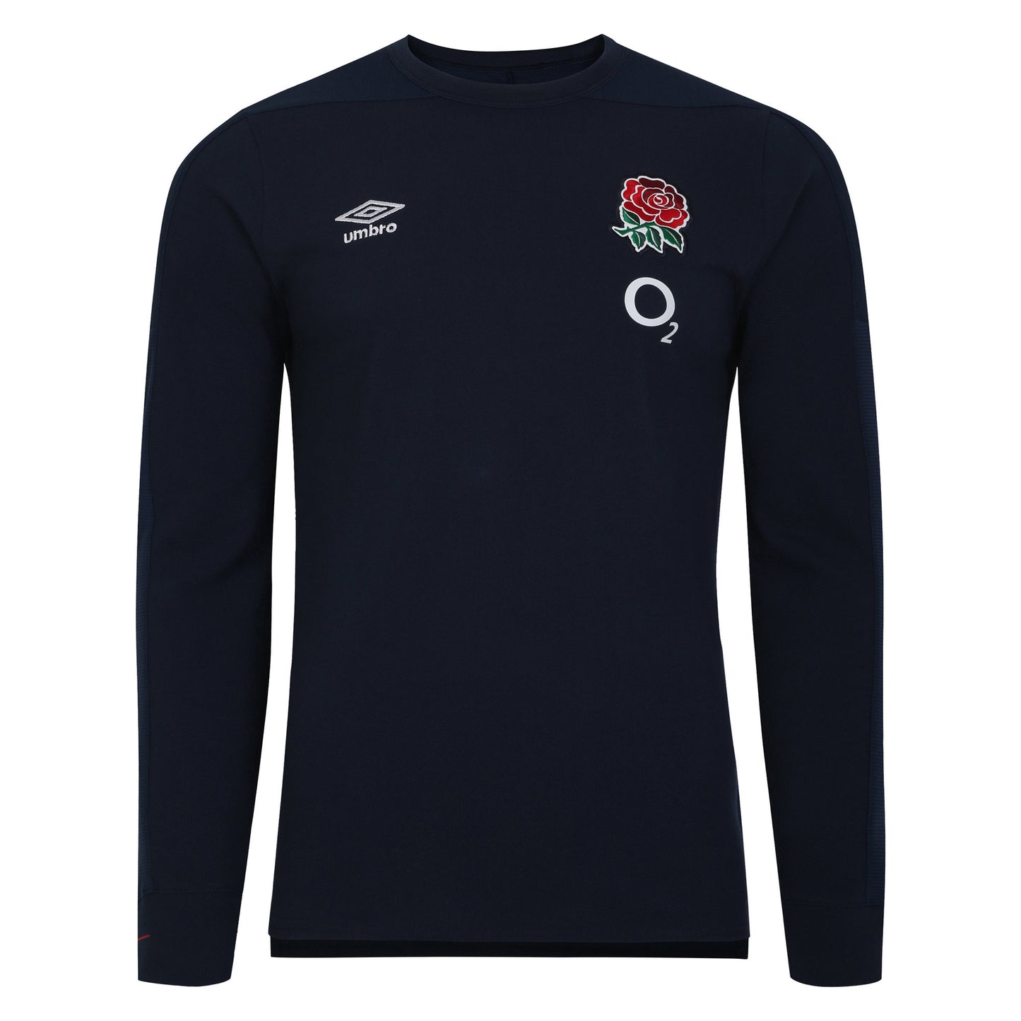 Navy Blazer-Dress Blue - Front - Umbro Mens 23-24 England Rugby Long-Sleeved Presentation T-Shirt