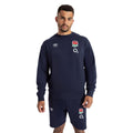 Navy Blazer - Side - Umbro Mens 23-24 England Rugby Fleece Top