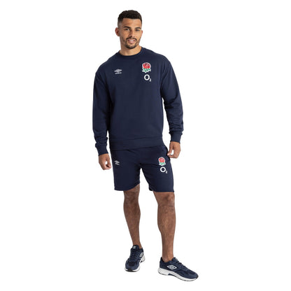 Navy Blazer - Pack Shot - Umbro Mens 23-24 England Rugby Fleece Top