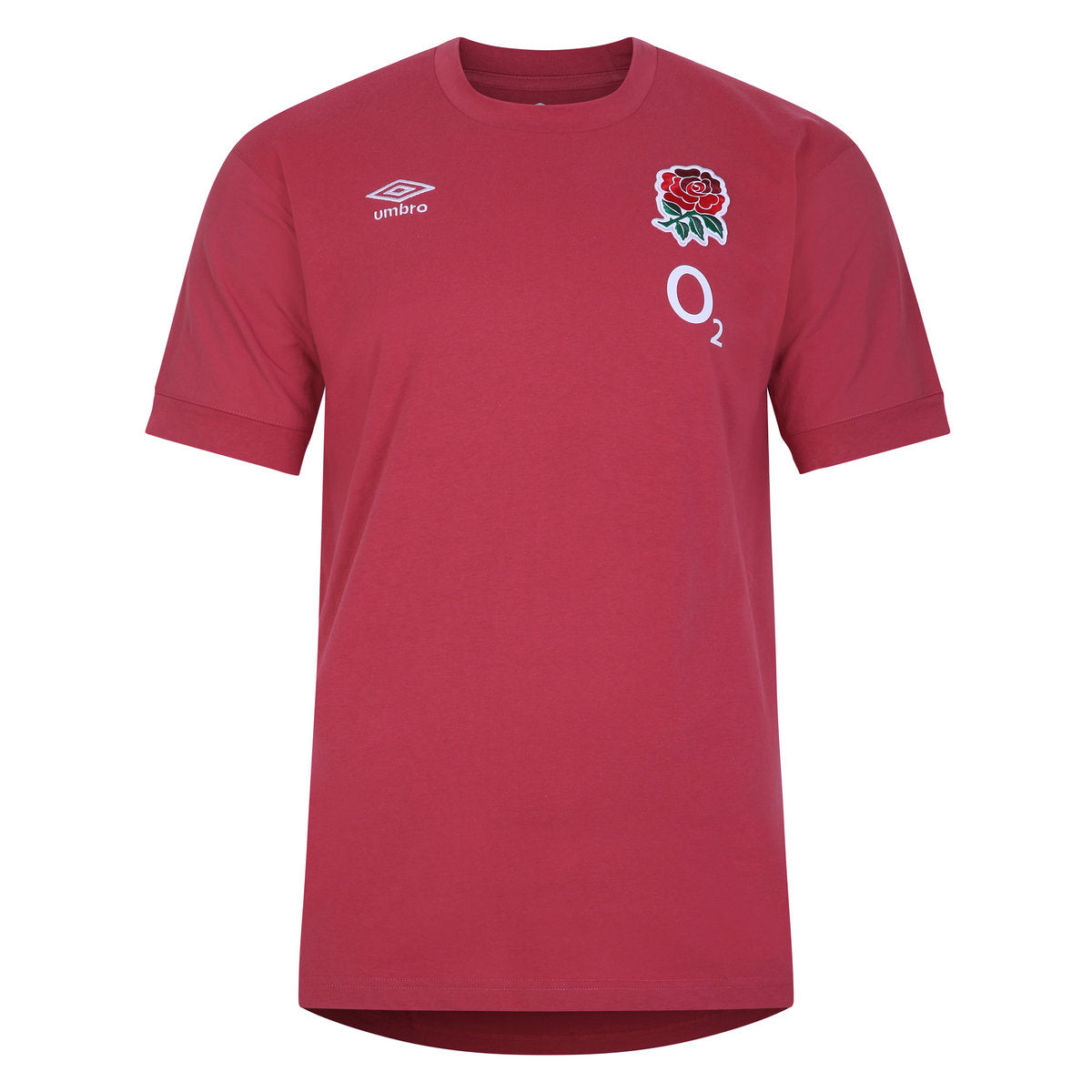 Earth Red - Front - Umbro Childrens-Kids 23-24 England Rugby T-Shirt