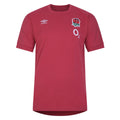 Earth Red - Front - Umbro Childrens-Kids 23-24 England Rugby T-Shirt