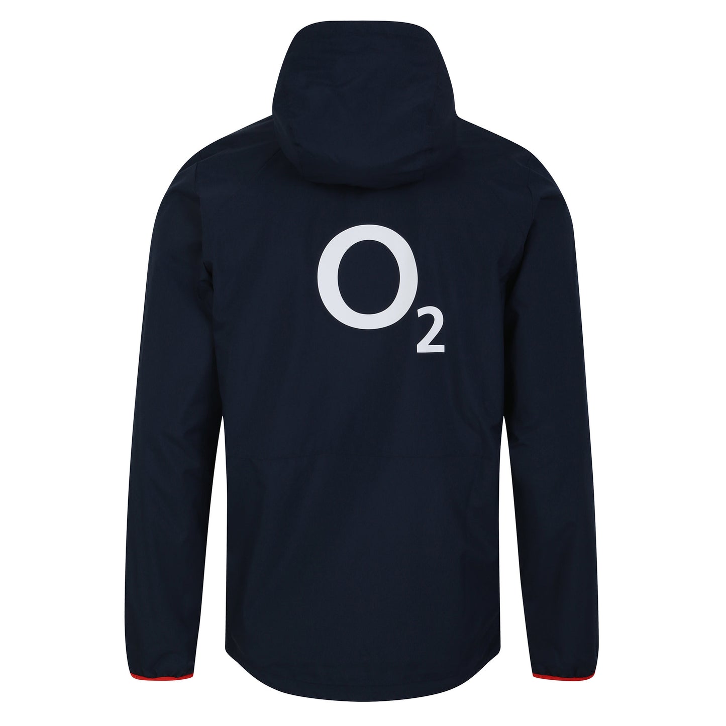 Navy Blazer-Flame Scarlet - Back - Umbro Childrens-Kids 23-24 England Rugby Track Jacket