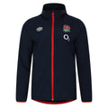 Navy Blazer-Flame Scarlet - Front - Umbro Childrens-Kids 23-24 England Rugby Track Jacket