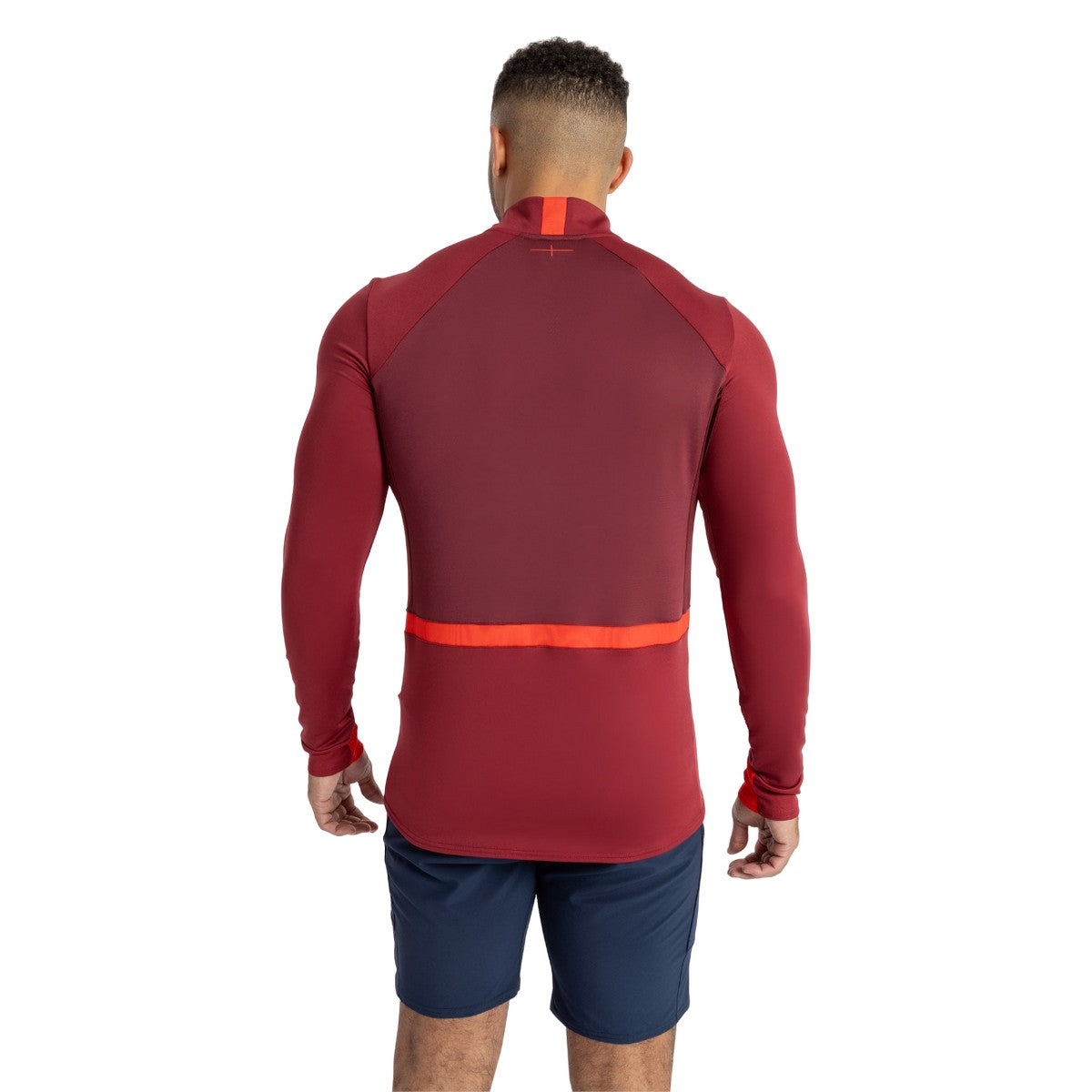 Tibetan Red-Zinfandel-Flame Scarlet - Back - Umbro Mens 23-24 England Rugby Midlayer