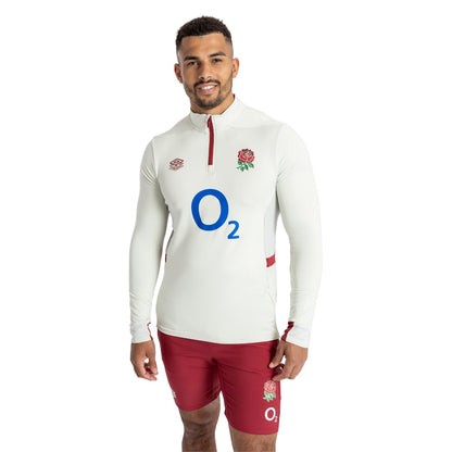 Foggy Dew-Metal-Tibetan Red - Side - Umbro Mens 23-24 England Rugby Midlayer