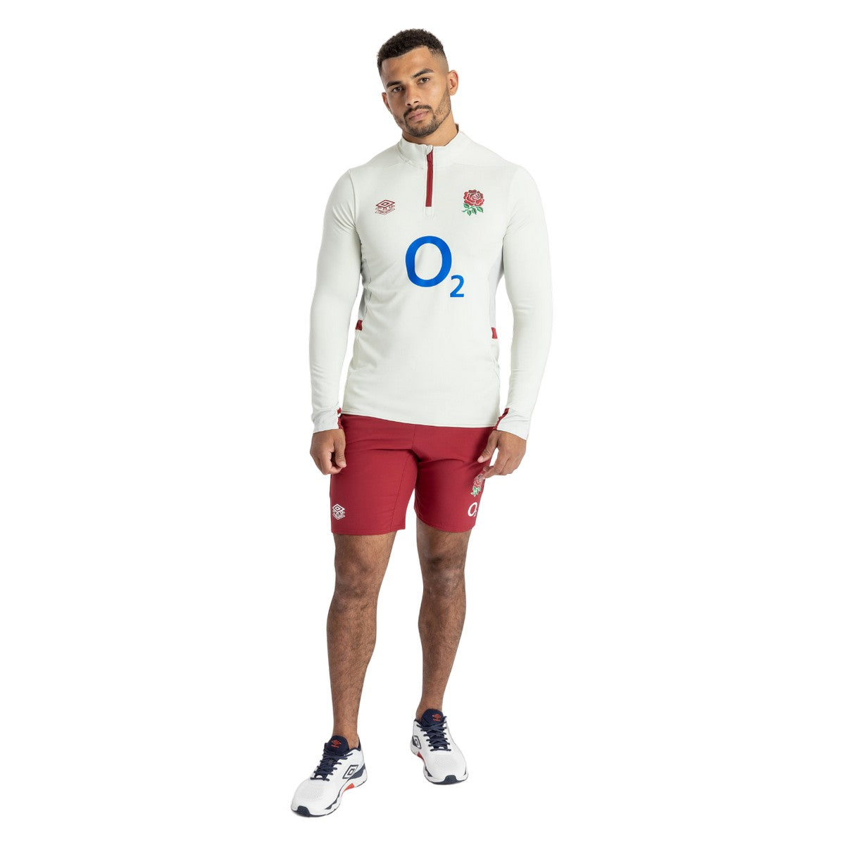 Foggy Dew-Metal-Tibetan Red - Pack Shot - Umbro Mens 23-24 England Rugby Midlayer