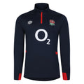 Navy Blazer-Dress Blue-Flame Scarlet - Front - Umbro Mens 23-24 England Rugby Midlayer