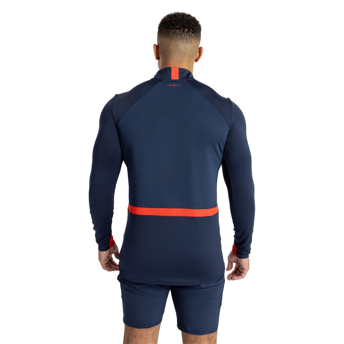 Navy Blazer-Dress Blue-Flame Scarlet - Back - Umbro Mens 23-24 England Rugby Midlayer
