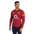 Tibetan Red-Flame Scarlet - Side - Umbro Mens England Rugby 23-24 Drill Top