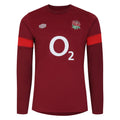 Tibetan Red-Flame Scarlet - Front - Umbro Mens England Rugby 23-24 Drill Top