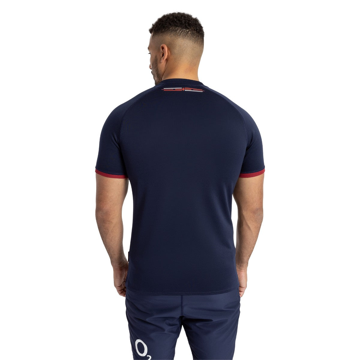 Navy Blue-White-Red - Back - Umbro Mens 23-24 England Rugby Replica Alternative Jersey