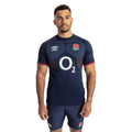 Navy Blue-White-Red - Side - Umbro Mens 23-24 England Rugby Replica Alternative Jersey