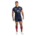 Navy Blue-White-Red - Pack Shot - Umbro Mens 23-24 Alternate Pro England Rugby Jersey