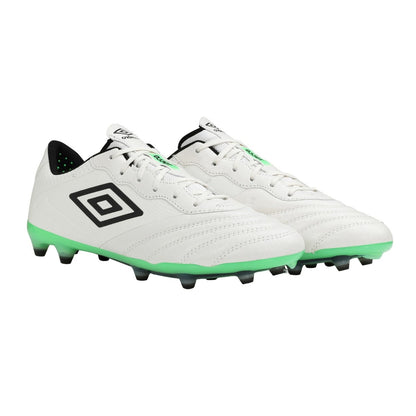 White-Black-Andean Toucan - Front - Umbro Mens Tocco III Pro Fg Leather Football Boots