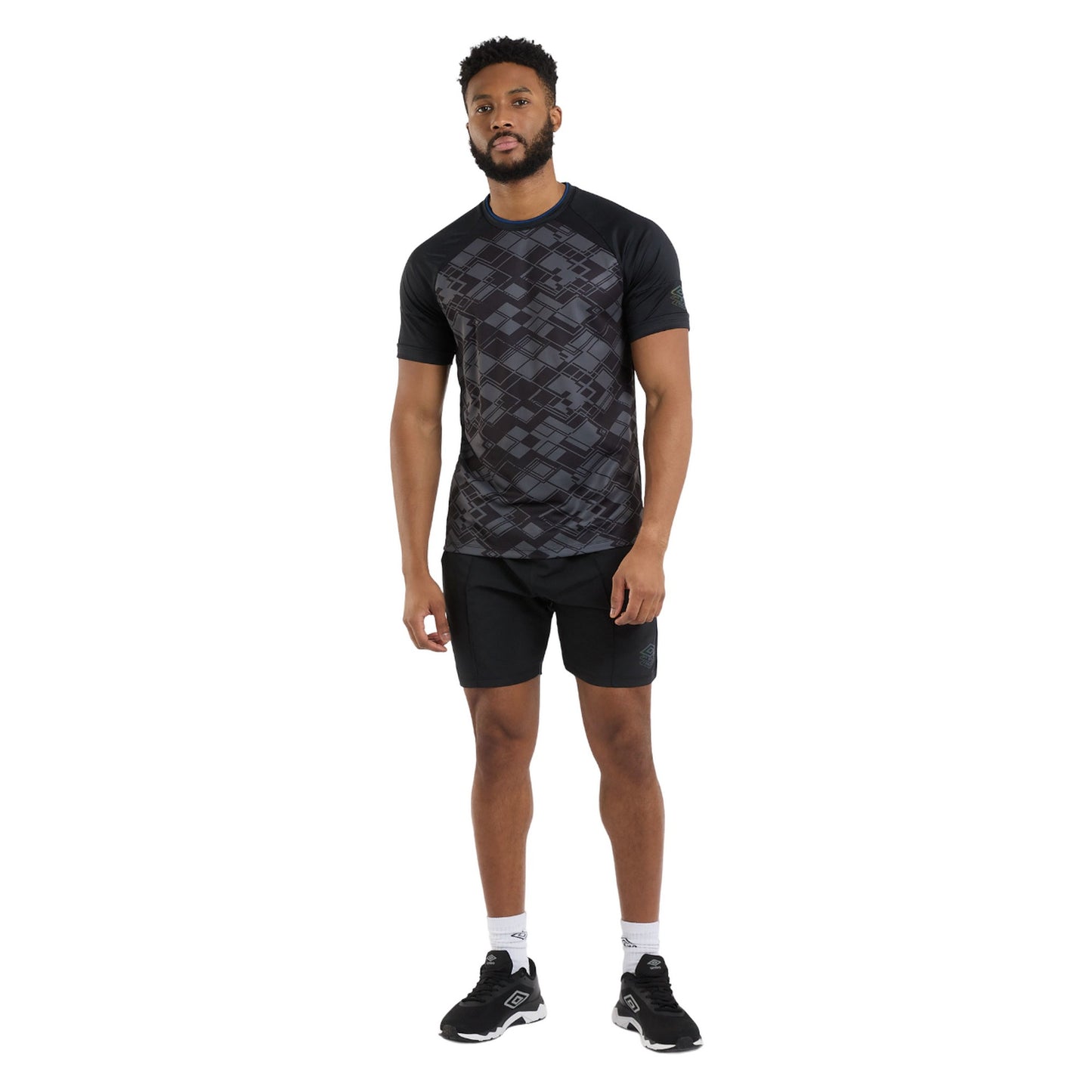 Black - Side - Umbro Mens Pro Training Graphic Print Jersey