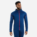 Estate Blue-Roccoco Red - Front - Umbro Mens Pro Training Full Zip Hoodie