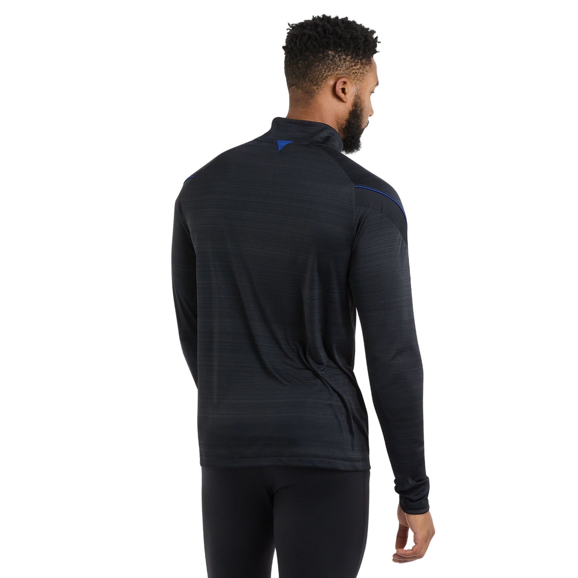 Black - Back - Umbro Mens Pro Training Marl Half Zip Top