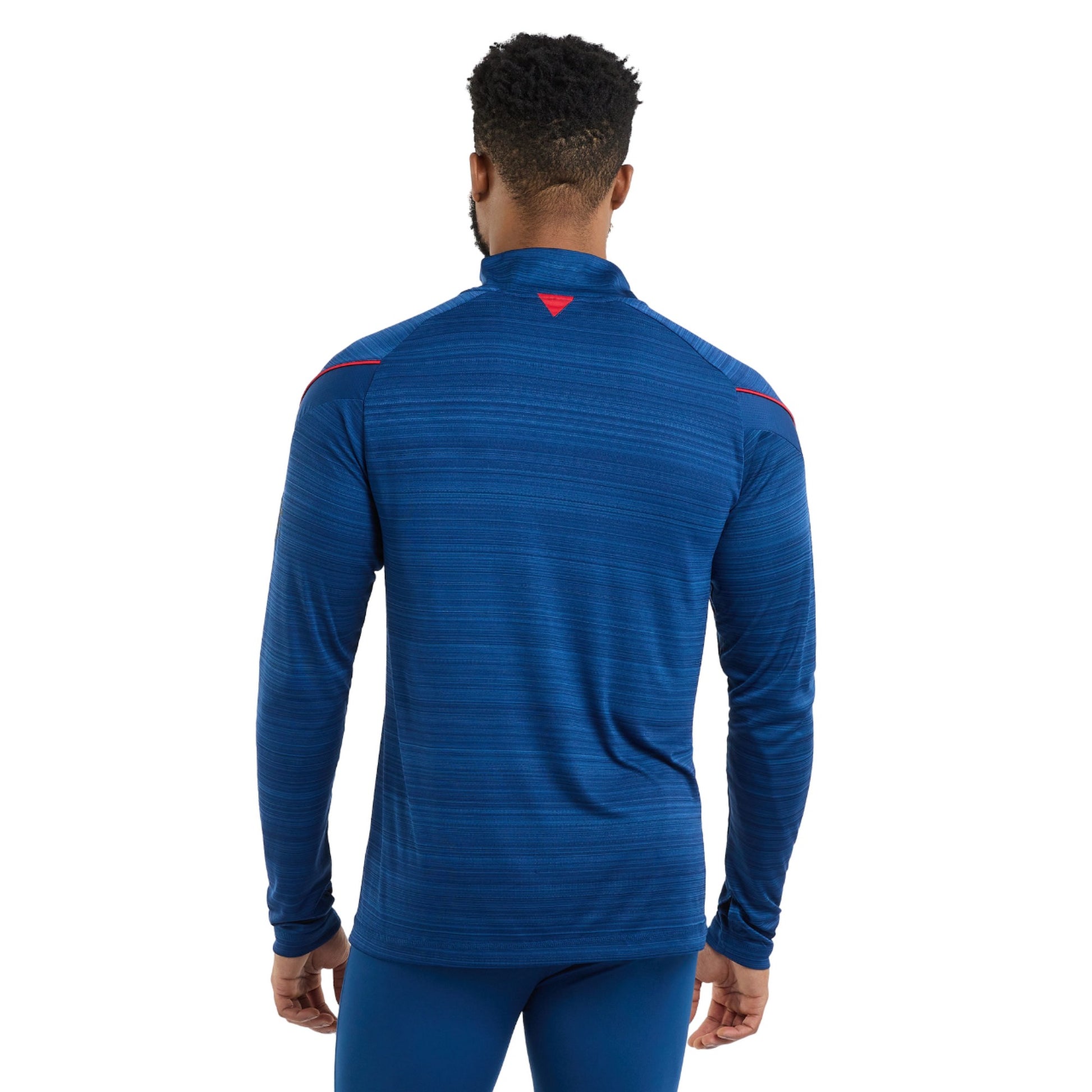 Estate Blue - Back - Umbro Mens Pro Training Marl Half Zip Top
