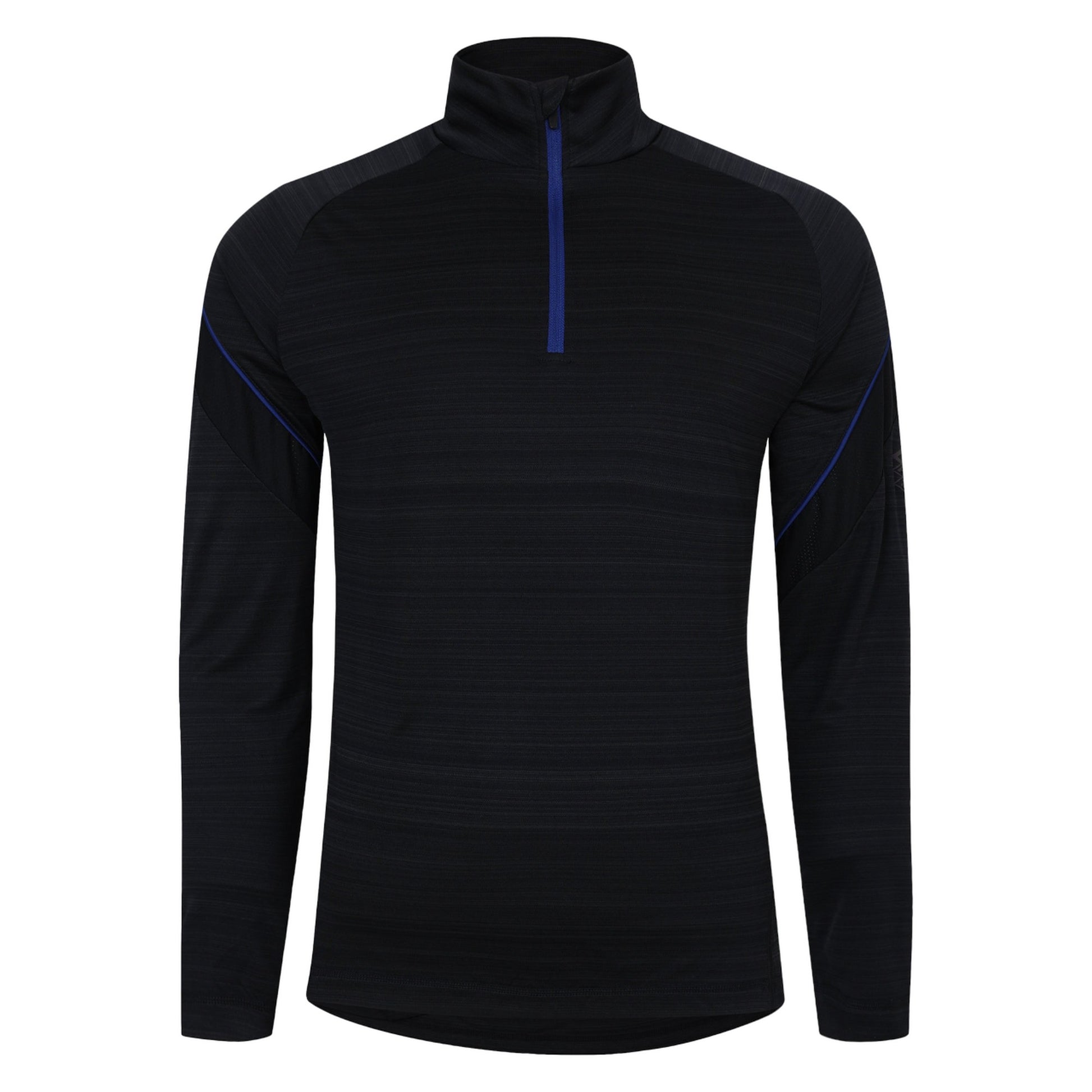 Black - Front - Umbro Mens Pro Training Marl Half Zip Top