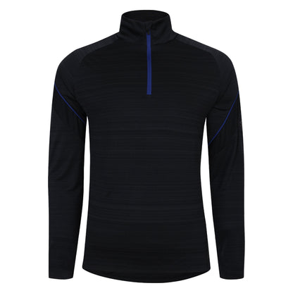 Black - Front - Umbro Mens Pro Training Marl Half Zip Top