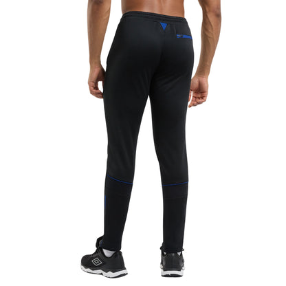 Black-Royal Blue - Back - Umbro Mens Pro Training Polyester Tracksuit Bottoms
