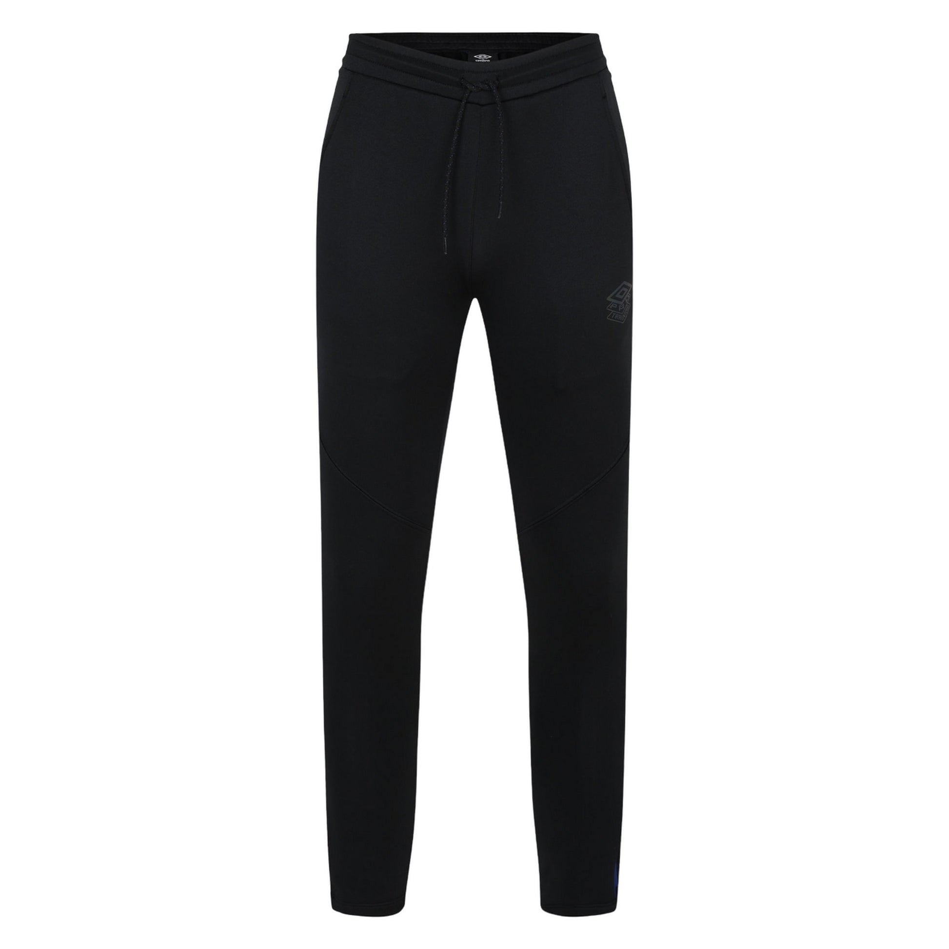 Black-Royal Blue - Front - Umbro Mens Pro Training Polyester Tracksuit Bottoms