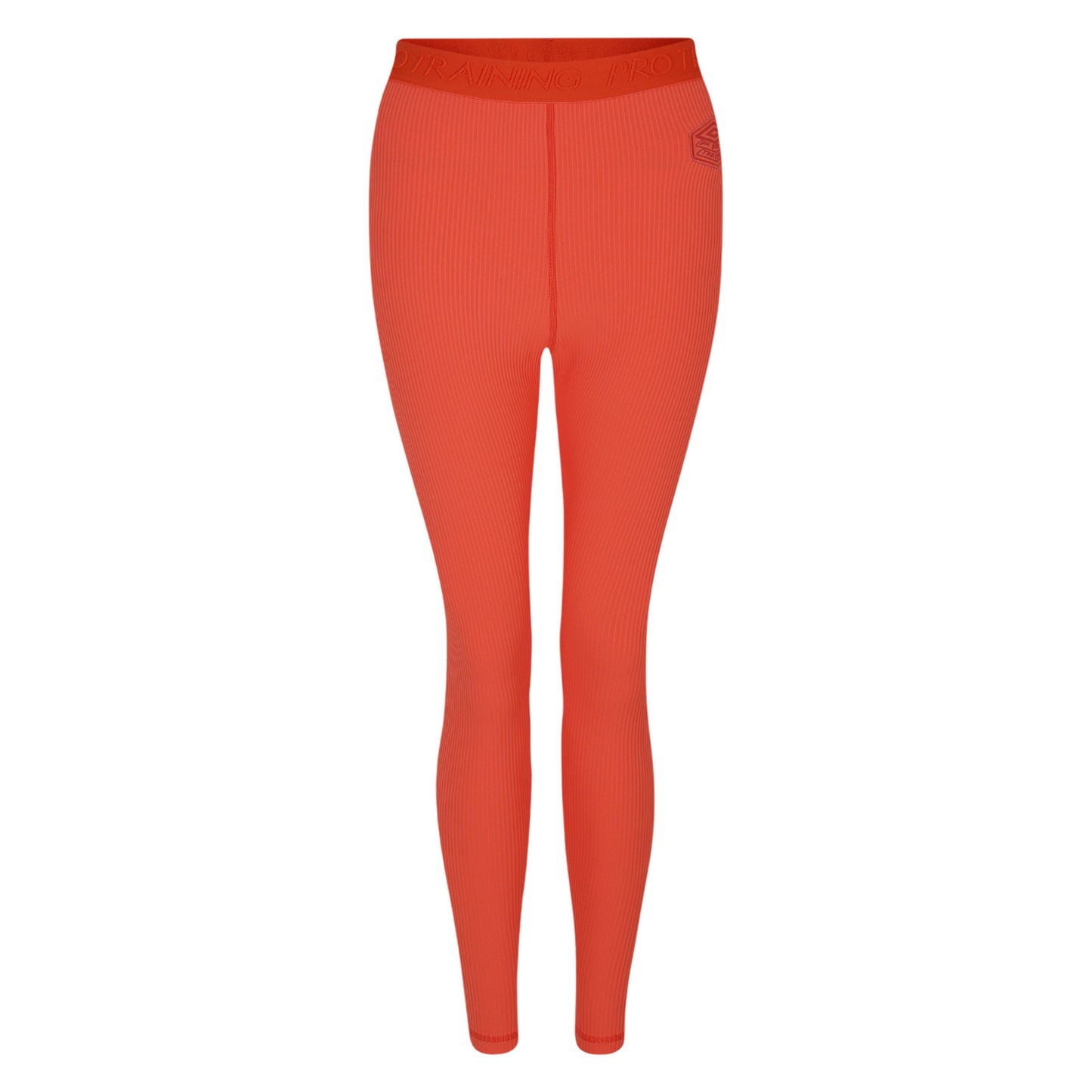 Hot Coral - Front - Umbro Womens-Ladies Pro Training Ribbed Leggings