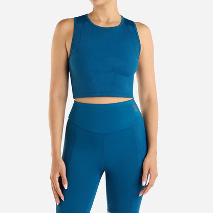 Poseidon - Front - Umbro Womens-Ladies Ribbed Crop Top