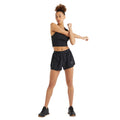 Black - Side - Umbro Womens-Ladies Pro Training Hybrid Shorts