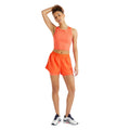 Hot Coral - Side - Umbro Womens-Ladies Pro Training Hybrid Shorts