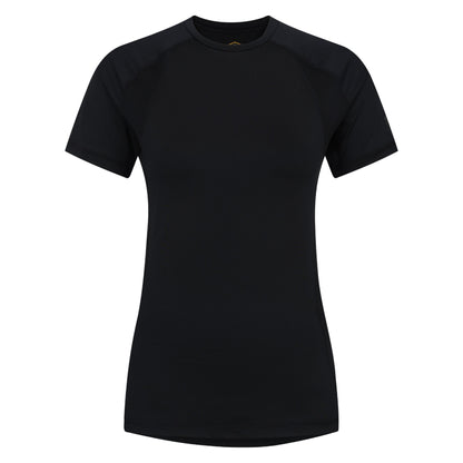 Black - Front - Umbro Womens-Ladies Pro Training Polyester T-Shirt