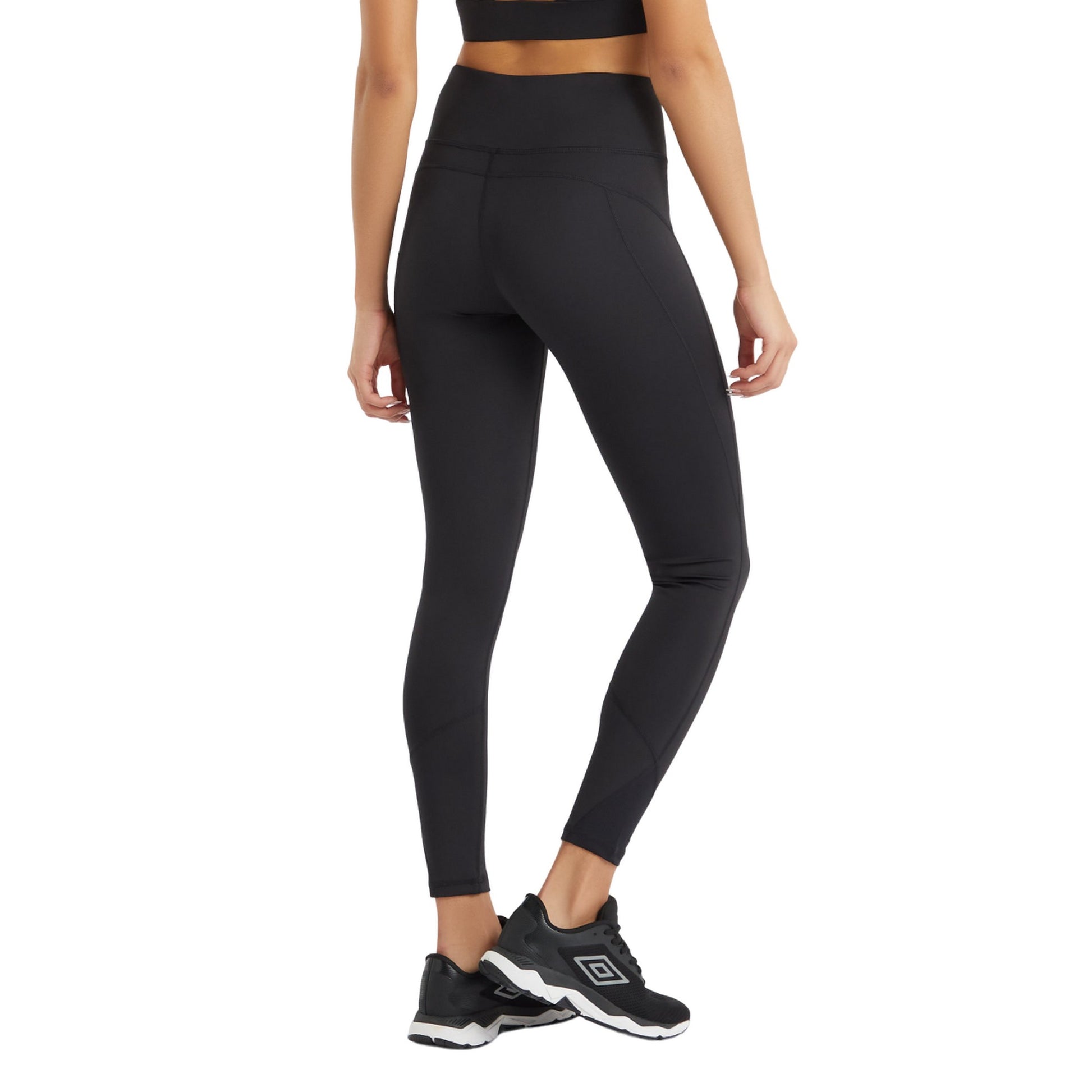 Black - Back - Umbro Womens-Ladies Pro Training 7-8 Leggings