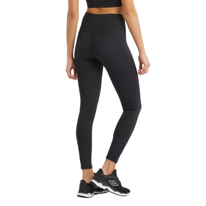 Black - Back - Umbro Womens-Ladies Pro Training 7-8 Leggings