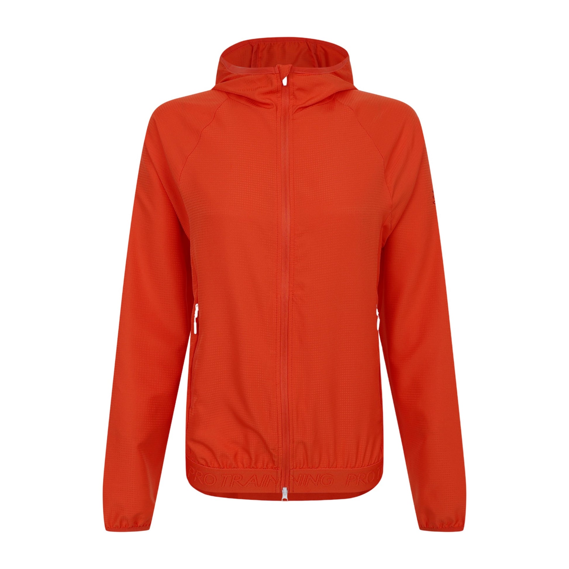 Hot Coral - Front - Umbro Womens-Ladies Pro Training Windbreaker Full Zip Hoodie