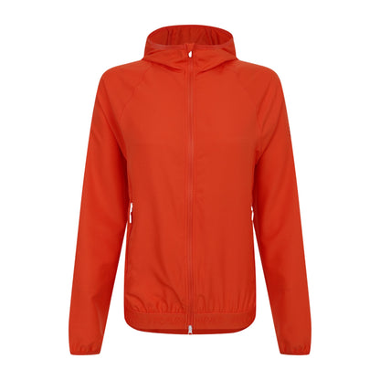 Hot Coral - Front - Umbro Womens-Ladies Pro Training Windbreaker Full Zip Hoodie