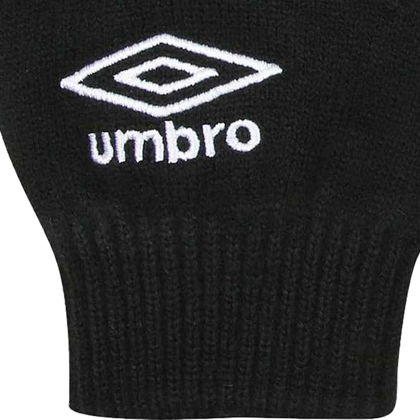 Black - Lifestyle - Umbro Childrens-Kids Knitted Winter Gloves