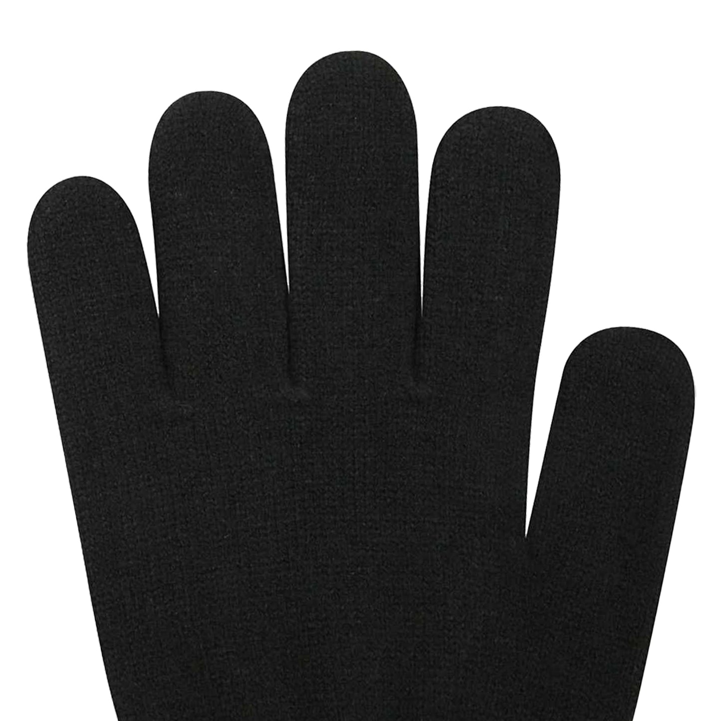 Black - Pack Shot - Umbro Childrens-Kids Knitted Winter Gloves