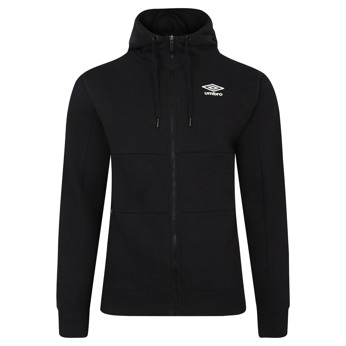 Black - Front - Umbro Mens Pro Fleece Full Zip Hoodie