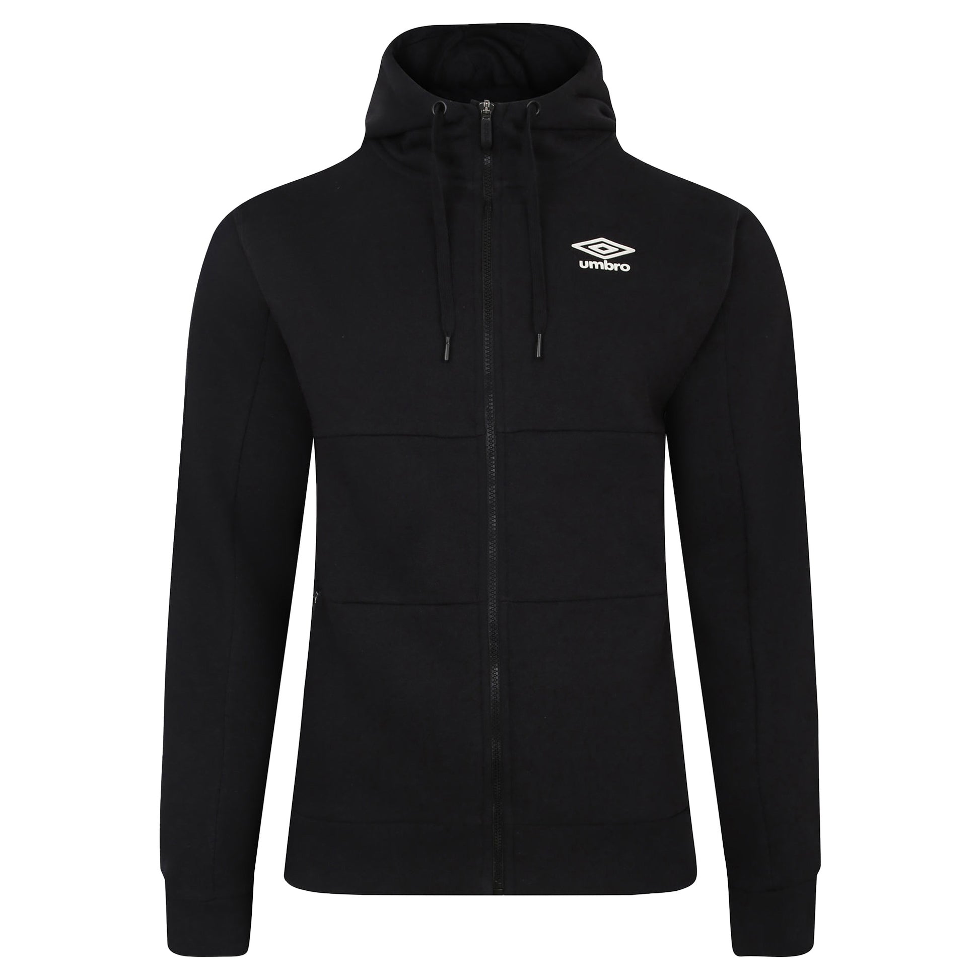 Black - Front - Umbro Mens Pro Fleece Full Zip Hoodie